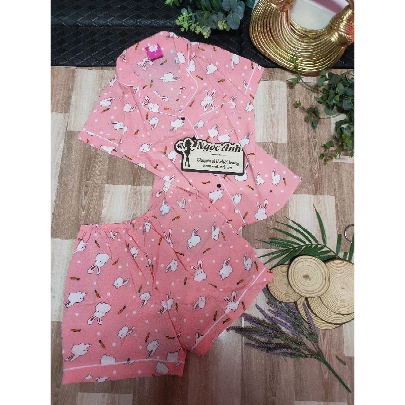 Bộ pijama đùi lụa mango