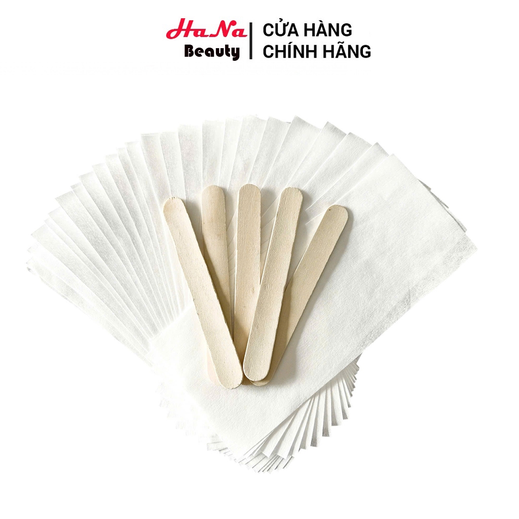 Combo Giấy Wax Chuyên Dụng  Và Que Wax - Bộ Combo Dụng Cụ Hỗ Trợ Wax Hiệu Quả