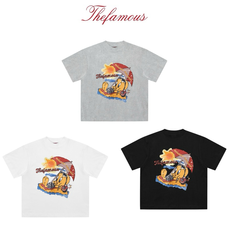 Áo thun local brand The Famous hình in vintage “DUCK HOLIDAY” Form Boxy chất liệu premium cotton 260gsm