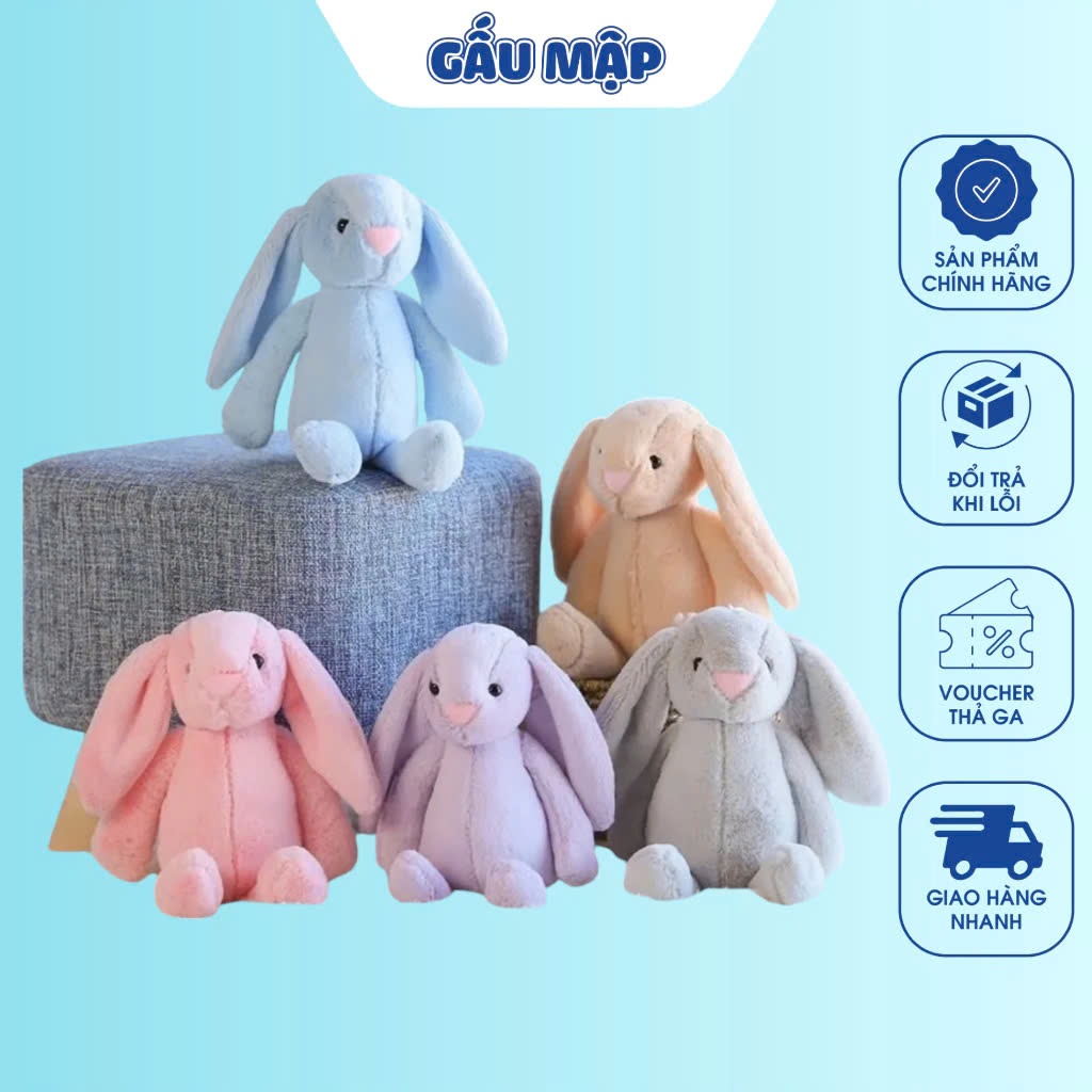 Gấu Bông Thỏ Jellycat, Gấu Nhồi Bông Quà Tặng Cao Cấp Cho Bé, Sinh Nhật Và Người Yêu Gấu Mập