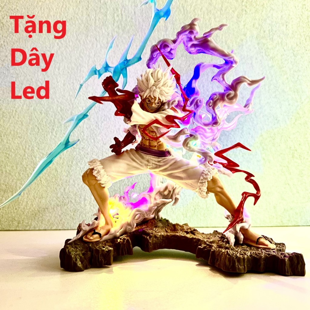 Mô Hình Onepiece Luffy Gear 5 Cực Nét Có Led siêu sáng - nhân vật one piece - GaGaMoHinh