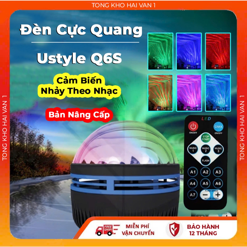 Đèn Cực Quang Trang Trí Galaxy UStyle Q6S LED Chiếu Bầu Trời Cực Quang, Decor Phòng Ngủ, Điều Khiển Từ Xa