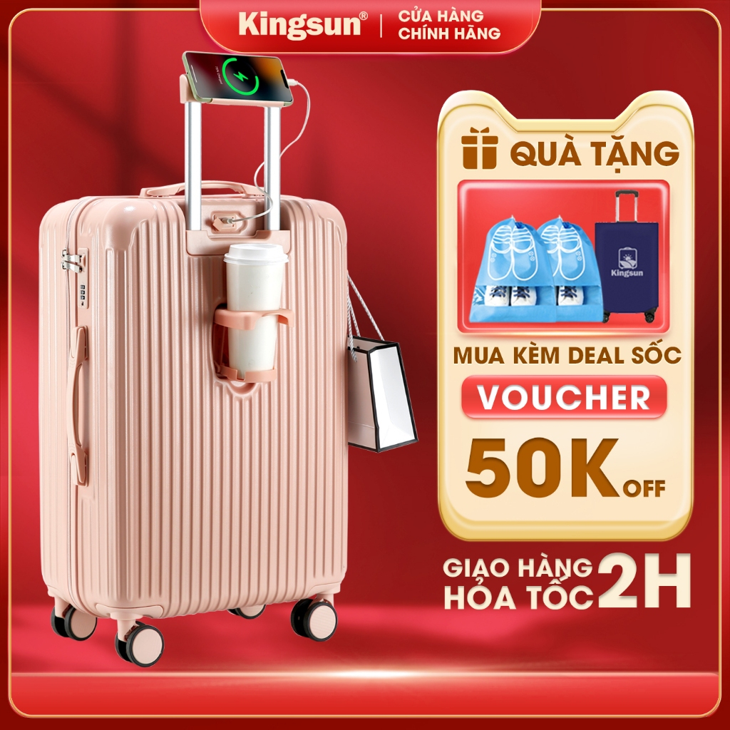 Vali du lịch Kingsun vali kéo Cao Cấp T08/T01/155 Size20/24/28inch Bảo hành 5 năm