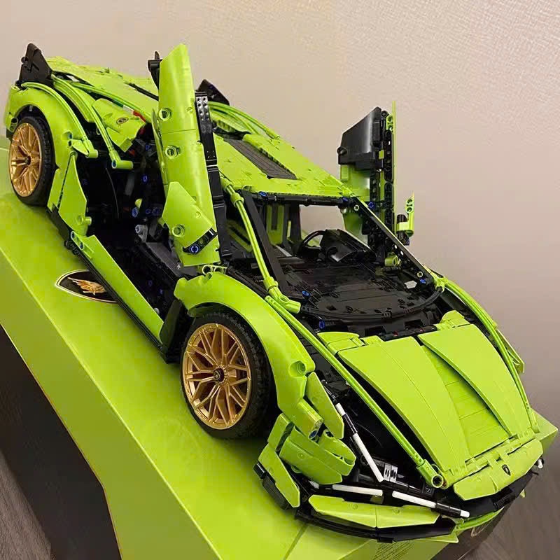 [TỈ LỆ 1:14] ĐỒ CHƠI LẮP GHÉP XE OTO LAMBO XANH LÁ, PHIÊN BẢN KHÔNG CÓ ĐỘNG CƠ,RÈN LUYỆN TRÍ THÔNG MINH,SƯU TẦM TRANG