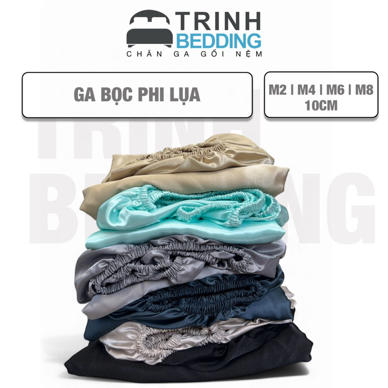 Ga Bọc Phi Lụa Giường Nệm Đơn (1Mx2M |100x200cm| Trinhbedding