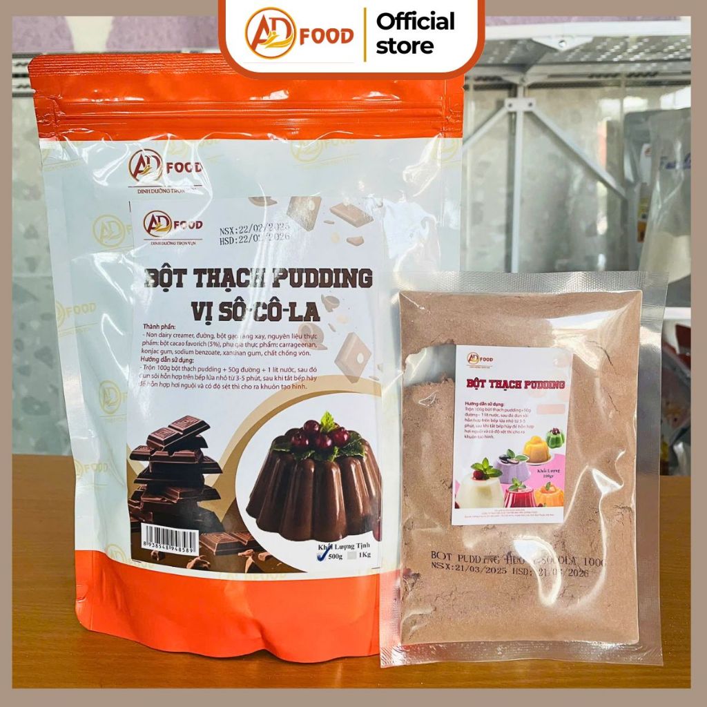 100GR Bột thạch pudding vị socola