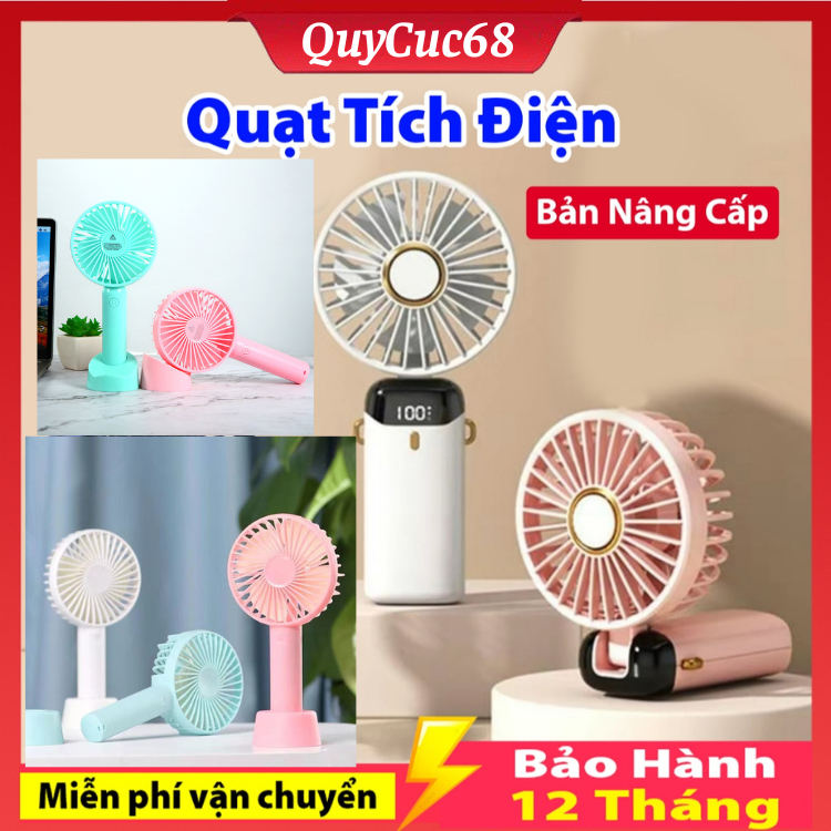 Quạt Cầm tay, Quạt tích điện mini có đế 3 tốc độ gió N9 có sạc đi kèm dây sạc bảo hành 12 tháng hàng đẹp