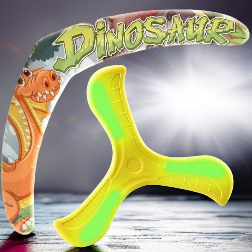 Đồ Chơi Boomerang 3 Cánh Xốp Mini Cho Bé Tự Quay Lại, Đĩa Bay Chéo Ba Lá Bằng Nhựa, Đĩa Ném Bumerang 3 Lá Hồi Chuyển