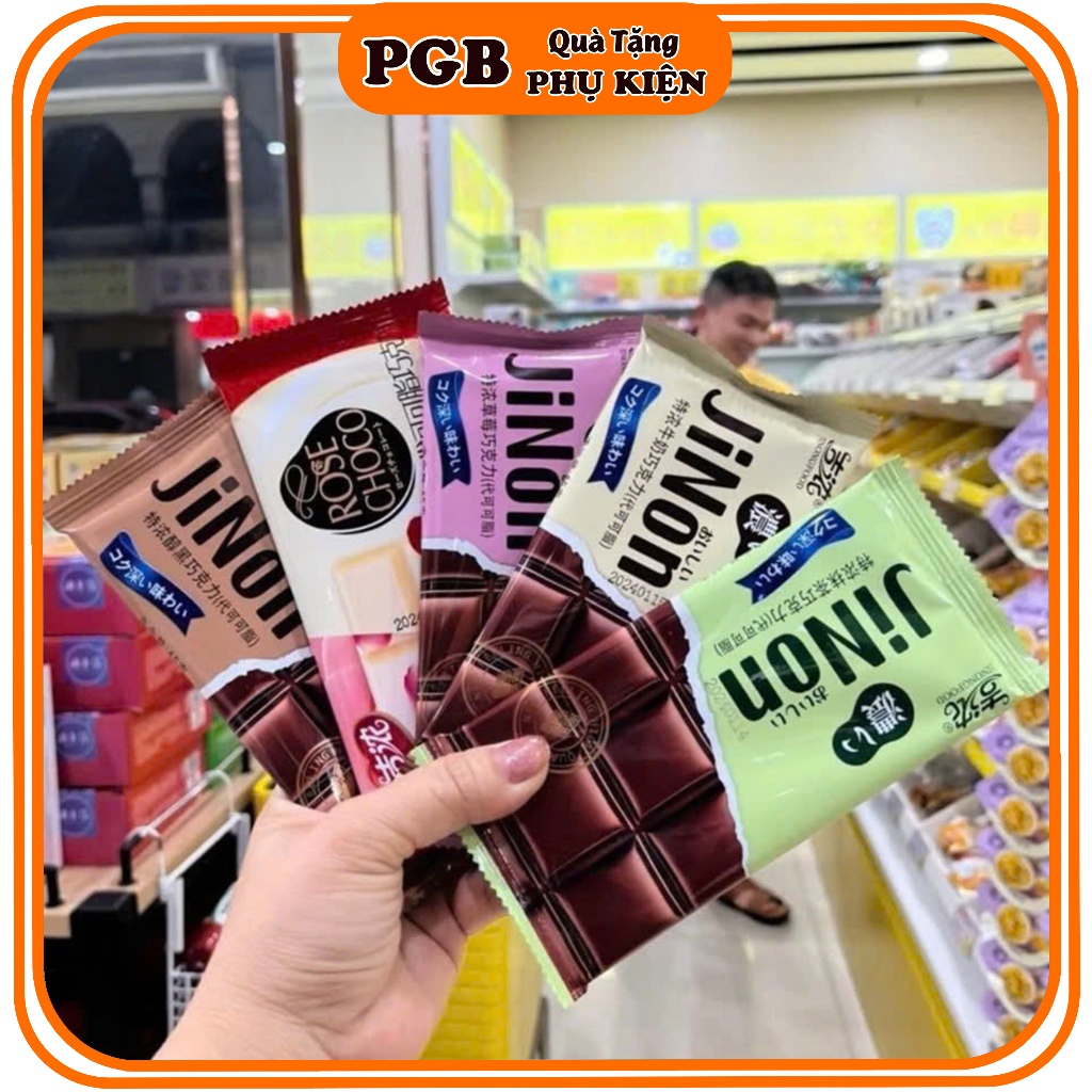 [MỚI- Chính Hãng JINON] Combo 5 THANH Socola Mix Đủ Vị Matcha, Hoa Hồng, Sữa, Dâu, Socola Đen, Đồ ăn vặt Ngon