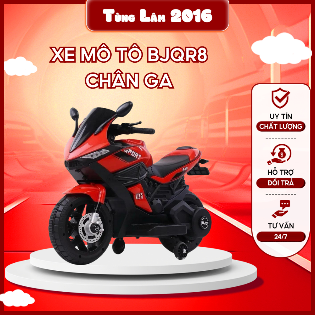 Xe mô tô BJQR8, Xe máy điện trẻ em có bàn đạp chân ga - Xe mô tô địa hình