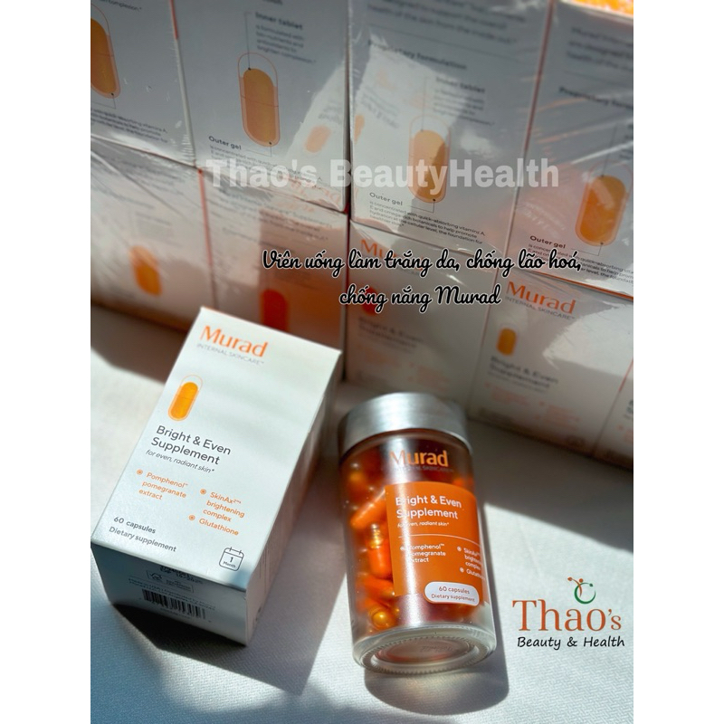 [Date T12/2025] Viên uống sáng da và chống Oxy hoá Murad Bright and Even Supplement (60 viên)
