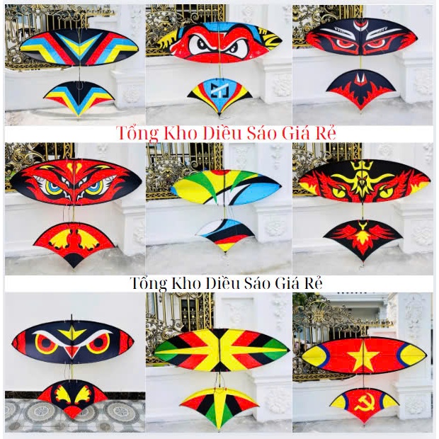 Diều Sáo 1m5-1m7-2m-2m5-3m Đủ Các Mẫu Hót Diều Full Cacbon Cao Cấp Vải In Nhiệt Có Sẵn Dây Lèo
