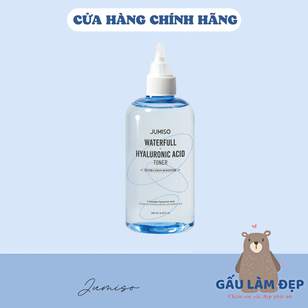 Nước Hoa Hồng Cấp Nước, Căng Bóng Da JUMISO Water Hyaluronic Acid - 250ml