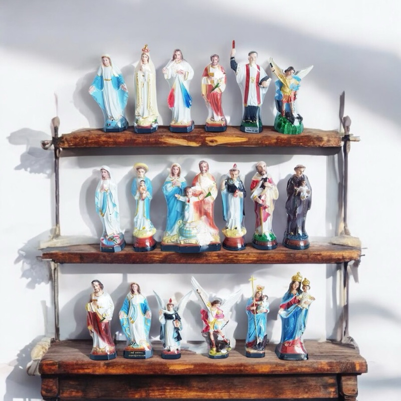 Tượng để bàn, xe ô tô hình Chúa, Mẹ, Các Thánh Cao 15cm