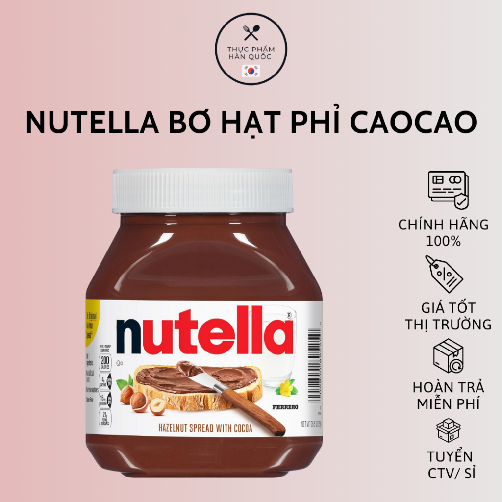 Nutella hạt phỉ phết cacao 200g / 350g