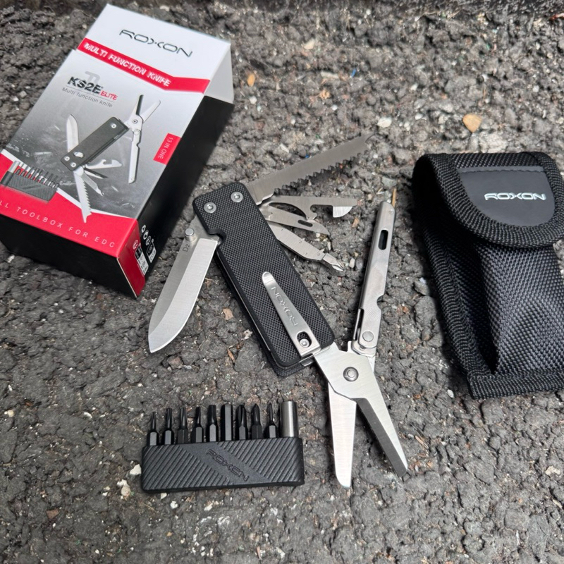 Roxon KS2 Elite Dụng cụ đa năng - Lưỡi thép D2 Carbon Steel