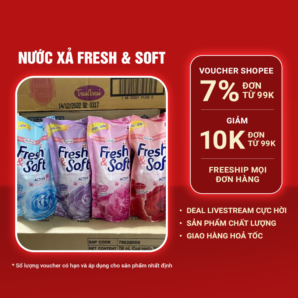 Nước xả Fresh & Soft Thái Lan 500ml