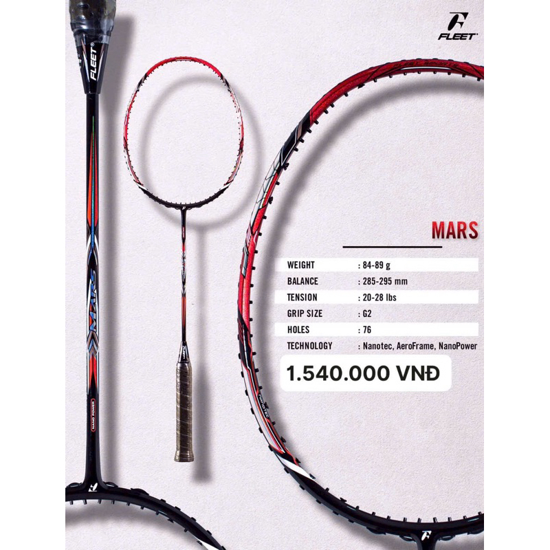 Vợt cầu lông Fleet Mars ( chính hãng)