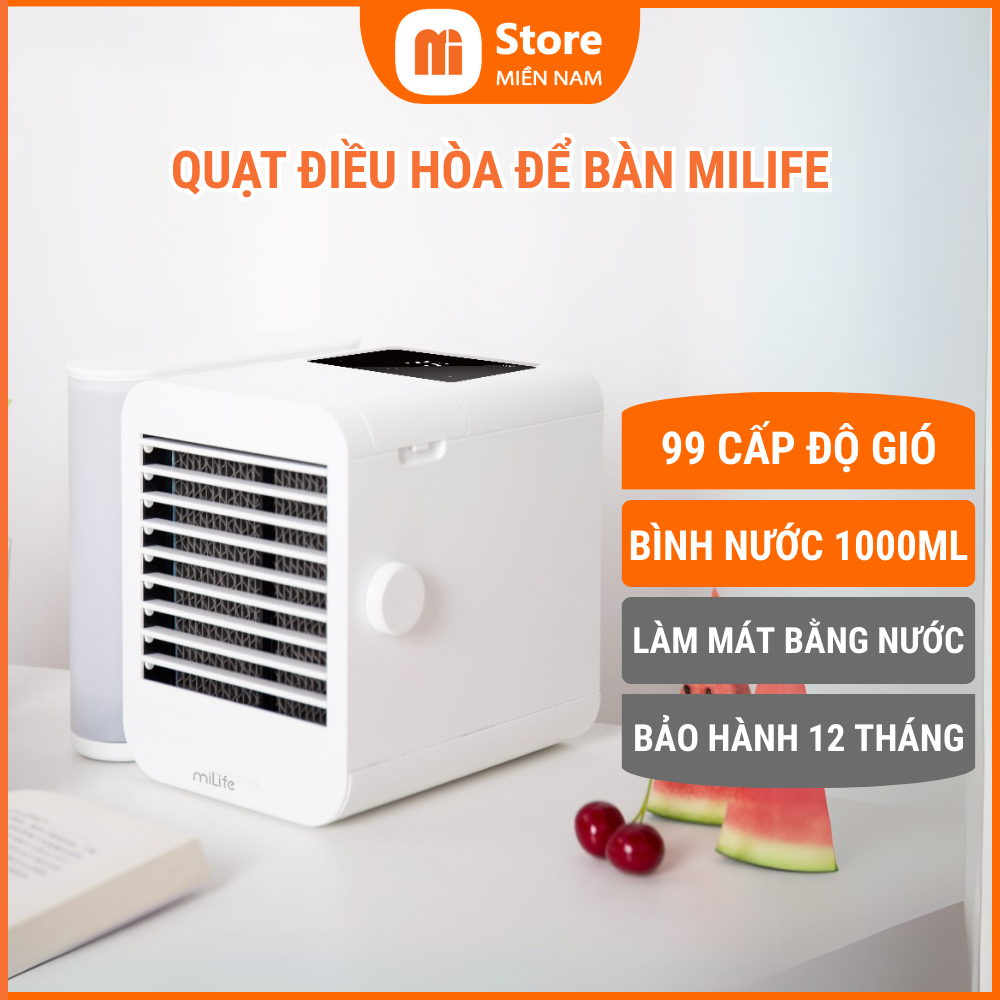 Quạt điều hòa để bàn miLife E15 , bình nước 1L / BH 12 tháng