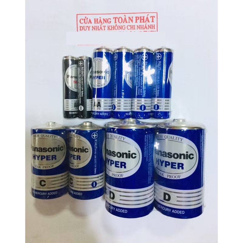 pin 2AA, 3AAA, C, D | PANASONIC