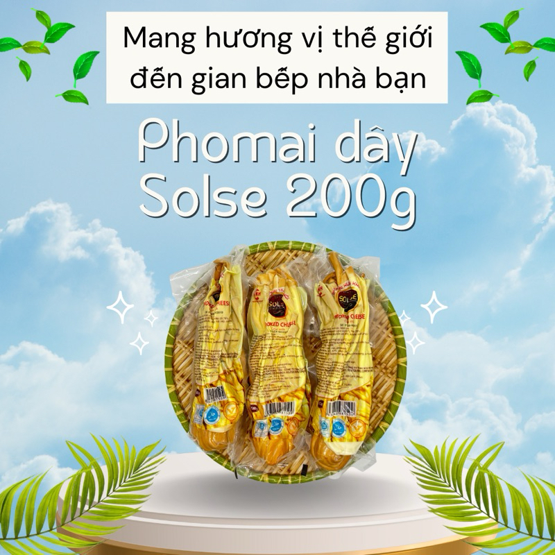 Phô mai hun khói dạng sợi Solse Nga – ăn vặt cao cấp - làm từ sữa bò