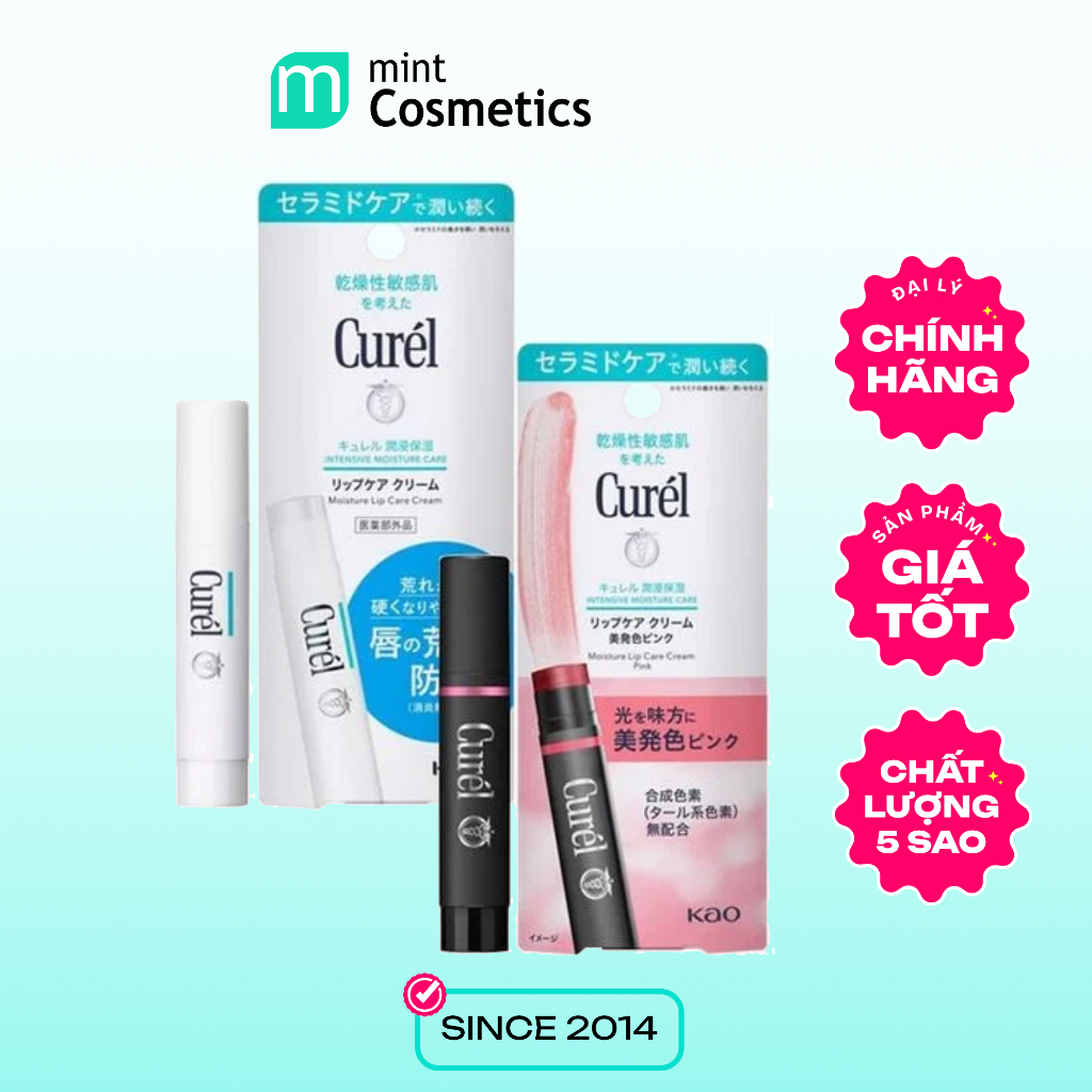 Son Dưỡng Môi Cấp Ẩm Chuyên Sâu Curel  Intensive Moisture Care Moisture Lip Care Cream