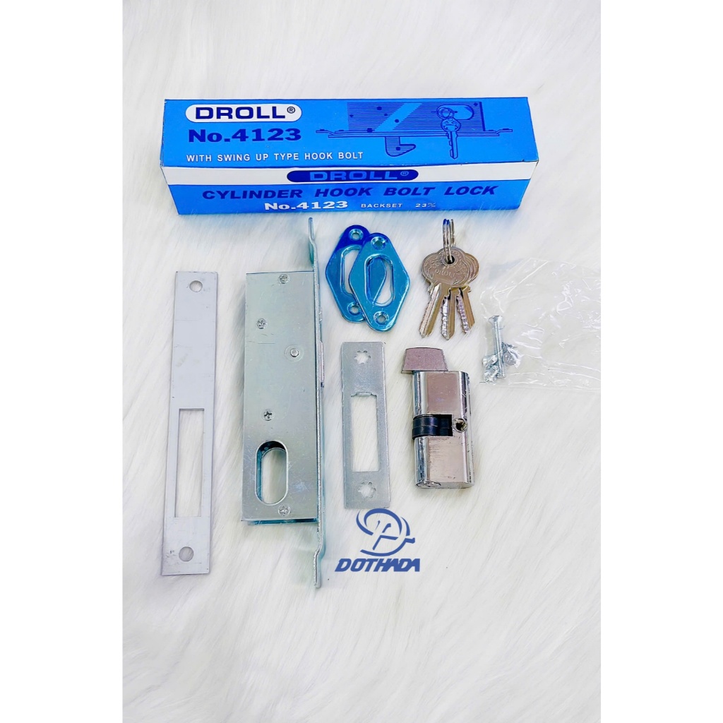 [Hỏa Tốc HCM] Khóa cửa lùa droll dùng cho cửa lùa 3x6 hoăc 4x8
