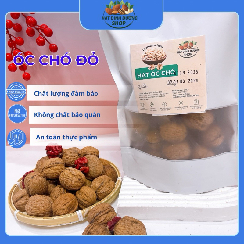 500g Quả Óc Chó Đỏ Mỹ - Dinh Dưỡng Vàng Cho Sức Khỏe