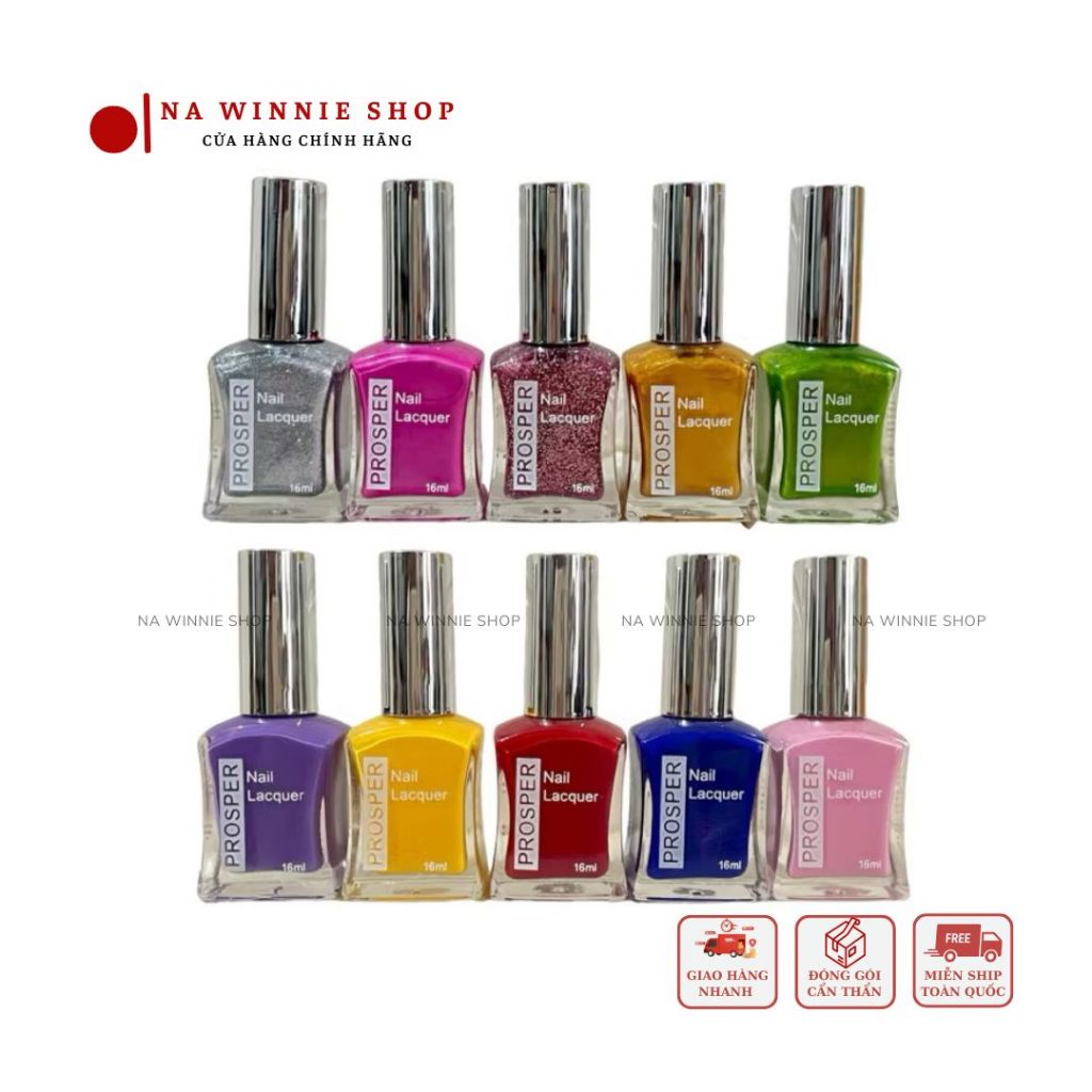 [ Mã 1 - 100 ] Nước sơn tự khô Prosper 16ml chất sơn mướt mịn hơn 300 màu hot trend