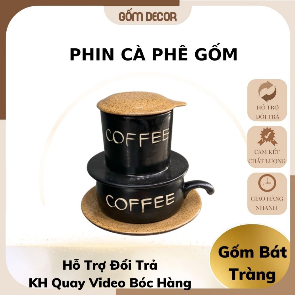 Phin pha cafe sứ Bát Tràng