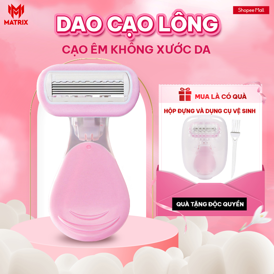 Dao cạo nữ, dao cạo bikini MATRIX (có che tên) cải tiến 6 lưỡi kép cạo toàn thân sạch sát không đau rát