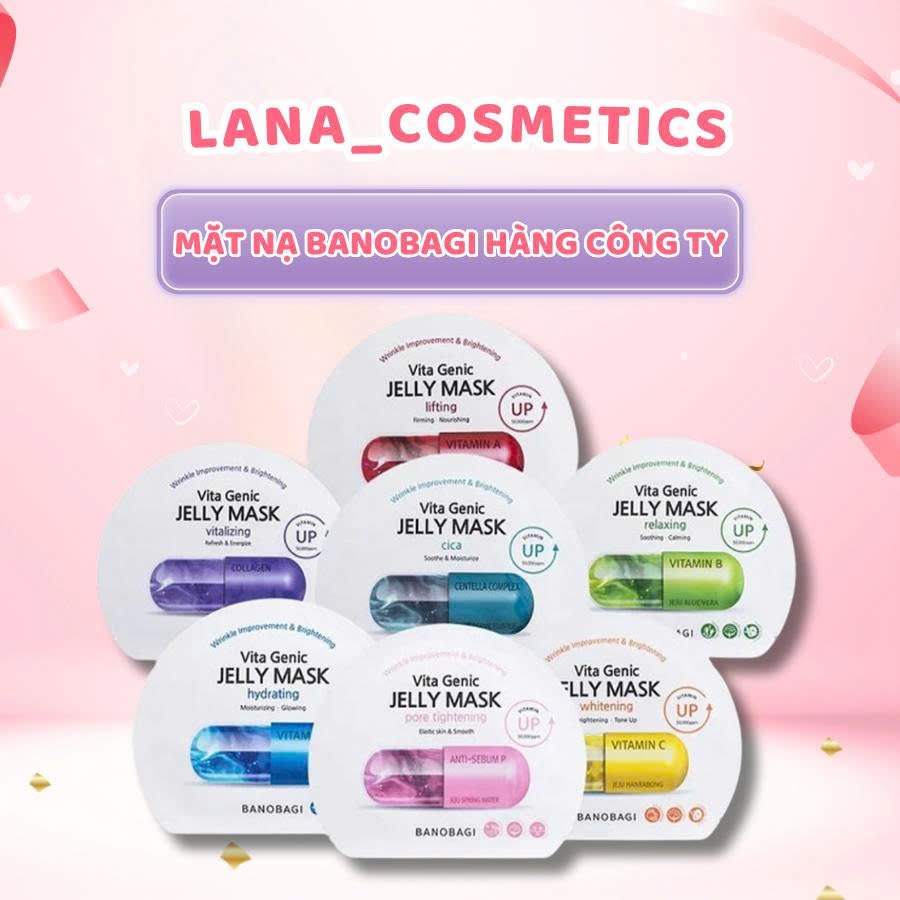 COMBO 10 Miếng Mặt Nạ BANOBAGI PREMIUM Vita Genic Jelly Mask Phù Hợp Cho Mọi Loại Da 30ml