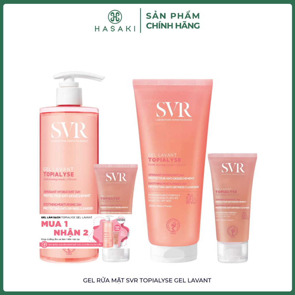 Gel Rửa Mặt SVR Không Xà Phòng Cho Da Khô, Nhạy Cảm Hasaki Sản Phẩm Chính Hãng