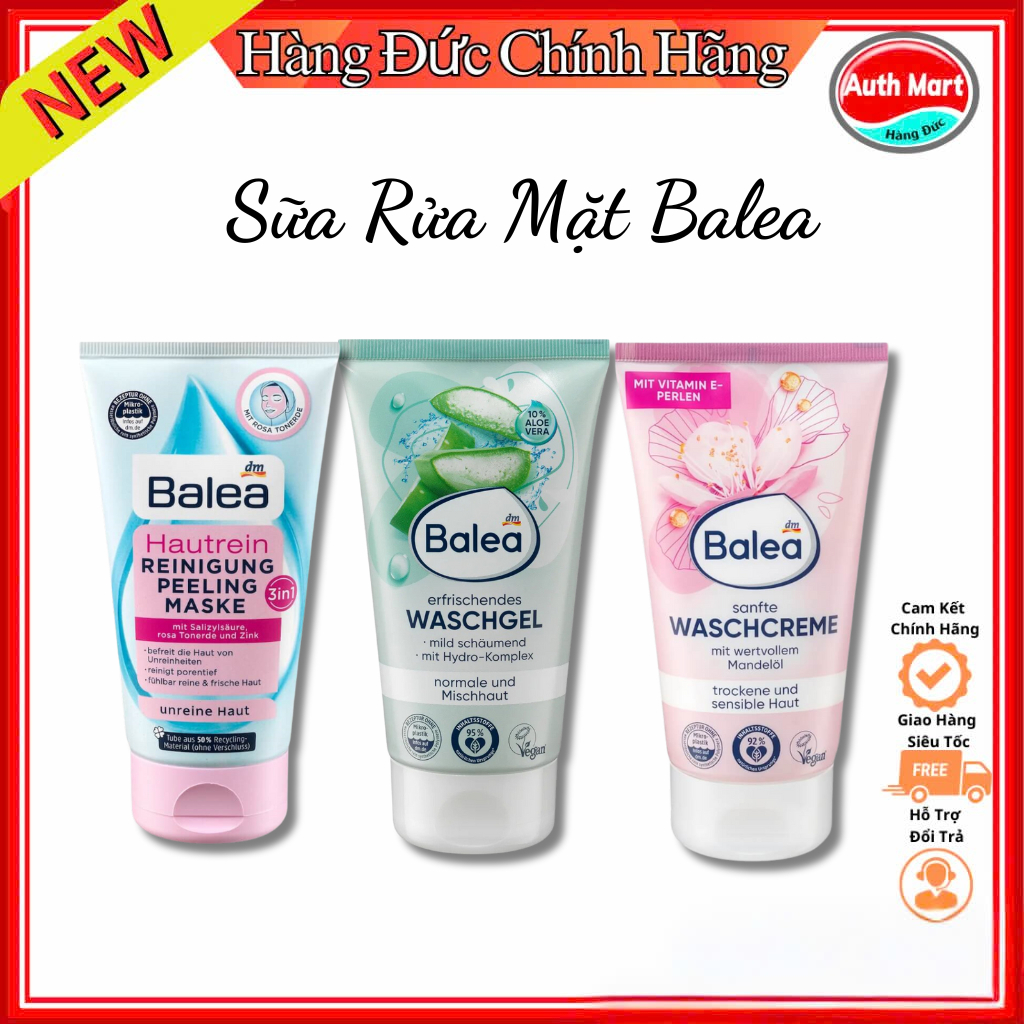 Sữa rửa mặt Balea 150ml dành cho da khô, da thường và hỗn hợp-Hàng Đức