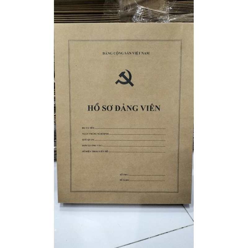 Hồ sơ đảng viên ( chất liệu đẹp)- bộ đầy đủ