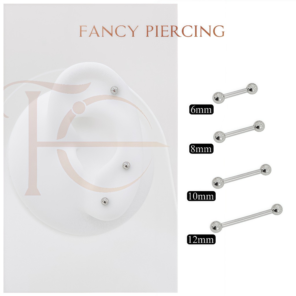 Khuyên Tai, Sụn Tai Cơ Bản 2 Đầu Bi Thép Y Tế