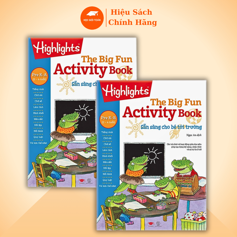 Sách - The Big Fun Activity Book Pre K - Sẵn sàng cho bé đến trường( Combo 2 cuốn A, B, 2 - 4 Tuổi )