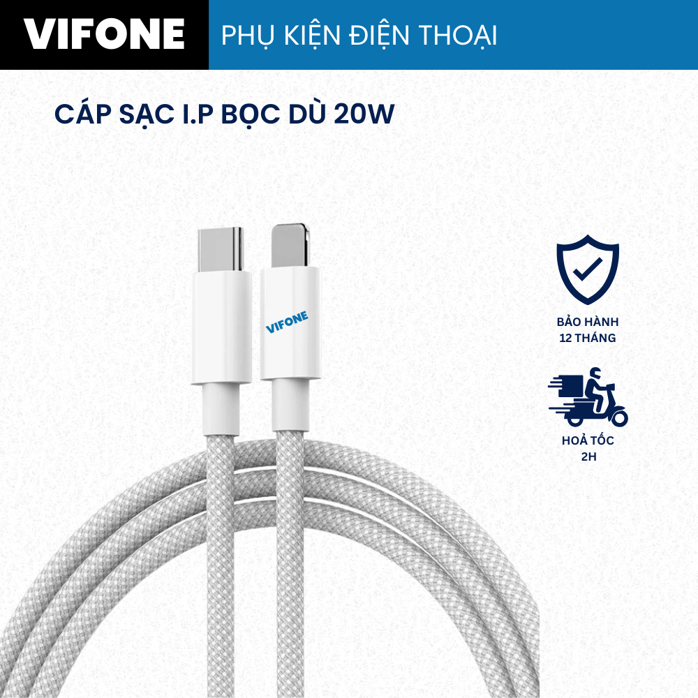 Cáp sạc nhanh 20w không nóng máy dây sạc bọc dù siêu nhanh dùng cho tất cả dòng máy từ 7 đến 14prm