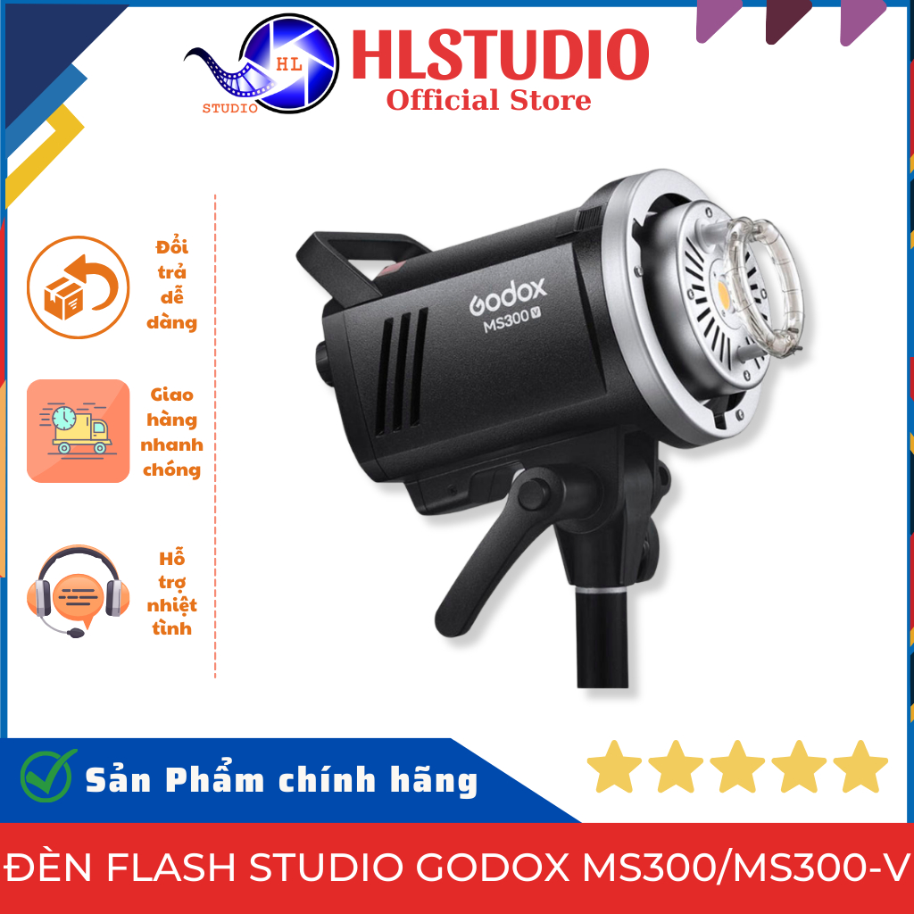 Đèn Flash Studio Godox MS300/MS300-V HL Studio 300W – Công Suất Mạnh Mẽ, Hiệu Quả Cao