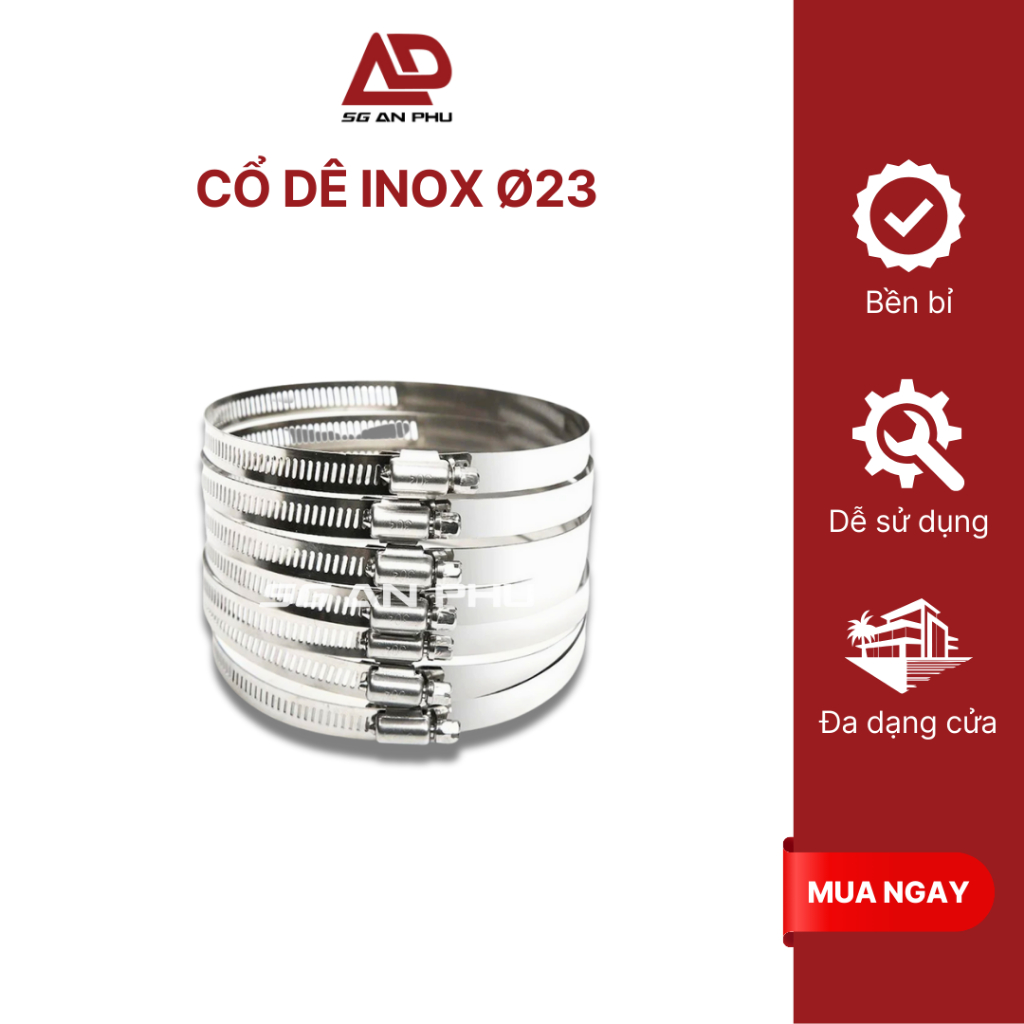 Cổ dê inox - Bền bỉ, chất lượng cao, dễ lắp đặt | NPP SG An Phú