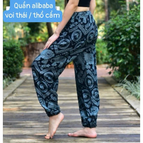 ☘️ Quần Alibaba Harem hoa văn, màu trơn, thổ cẩm