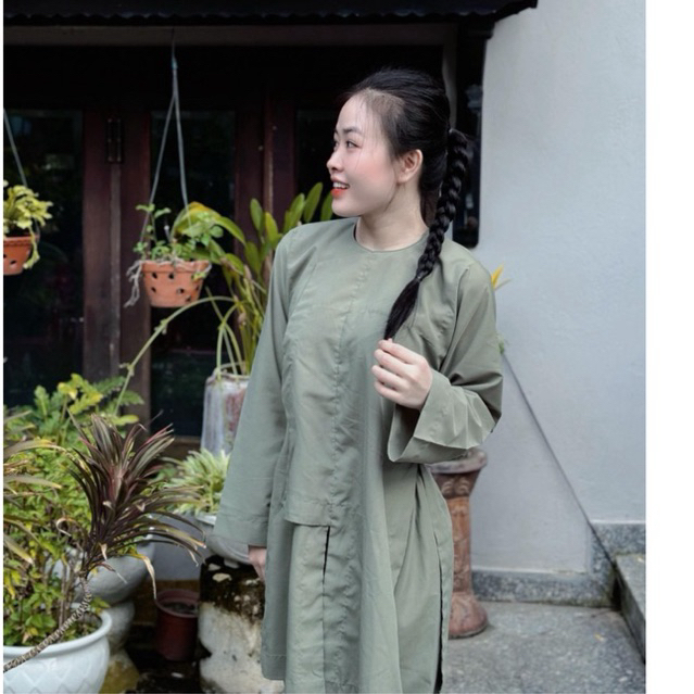 [ Ảnh Thật ]-VẠT HÒ KATE NÚT BẤM DÁNG LỠ ĐỒ LAM ĐI CHÙA