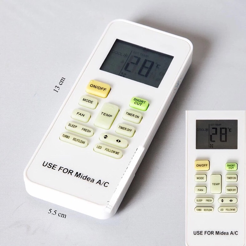 Remote máy lạnh USE FOR Midea + Pin.