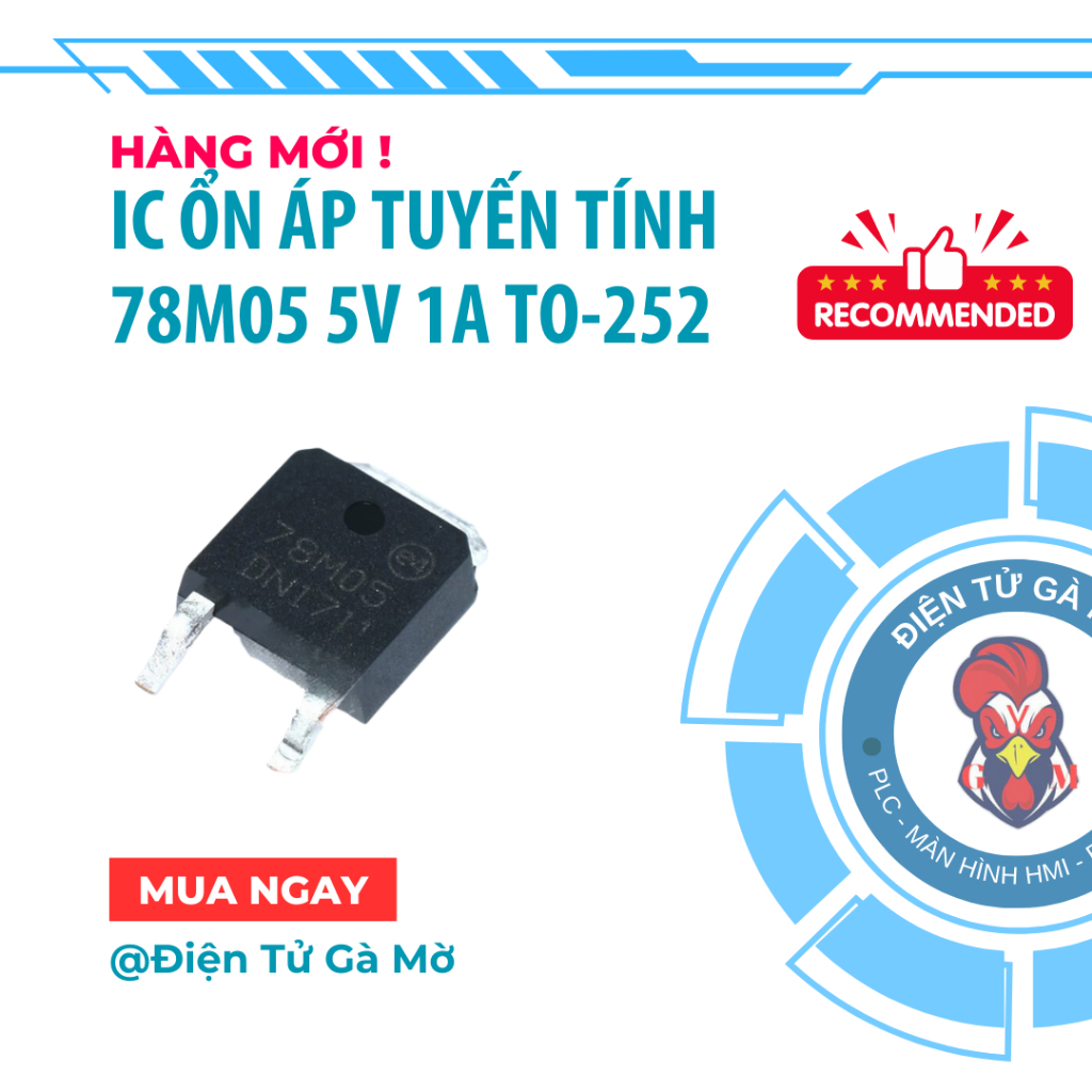[1 CON] IC Ổn Áp Nguồn Tuyến Tính Dán 5V 78M05 7805 TO-252