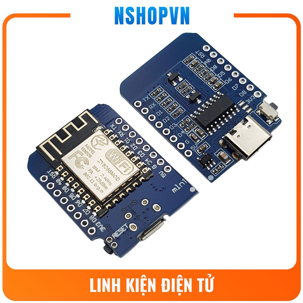 Kit RF Thu Phát Wifi ESP8266 NodeMCU Lua D1 Mini