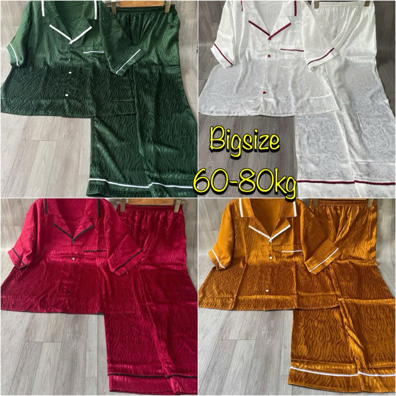 (Bigsize) Đồ bộ Lụa Xước Cao Cấp