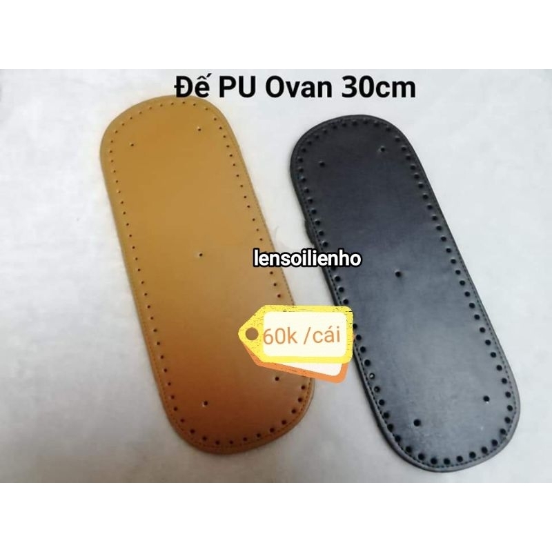 Đế da túi xách ovan