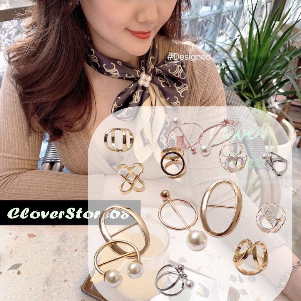 Khuy cài khăn lụa, cổ áo sơ mi - Nút thắt nơ áo, khăn, váy