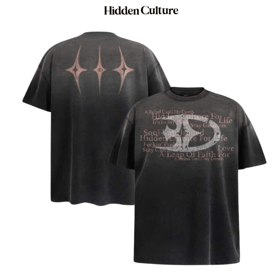 Áo Thun Wash Oversize Hidden Culture - 