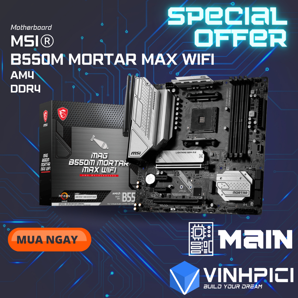 Mainboard MSI MAG B550M MORTAR MAX WIFI [NEW]